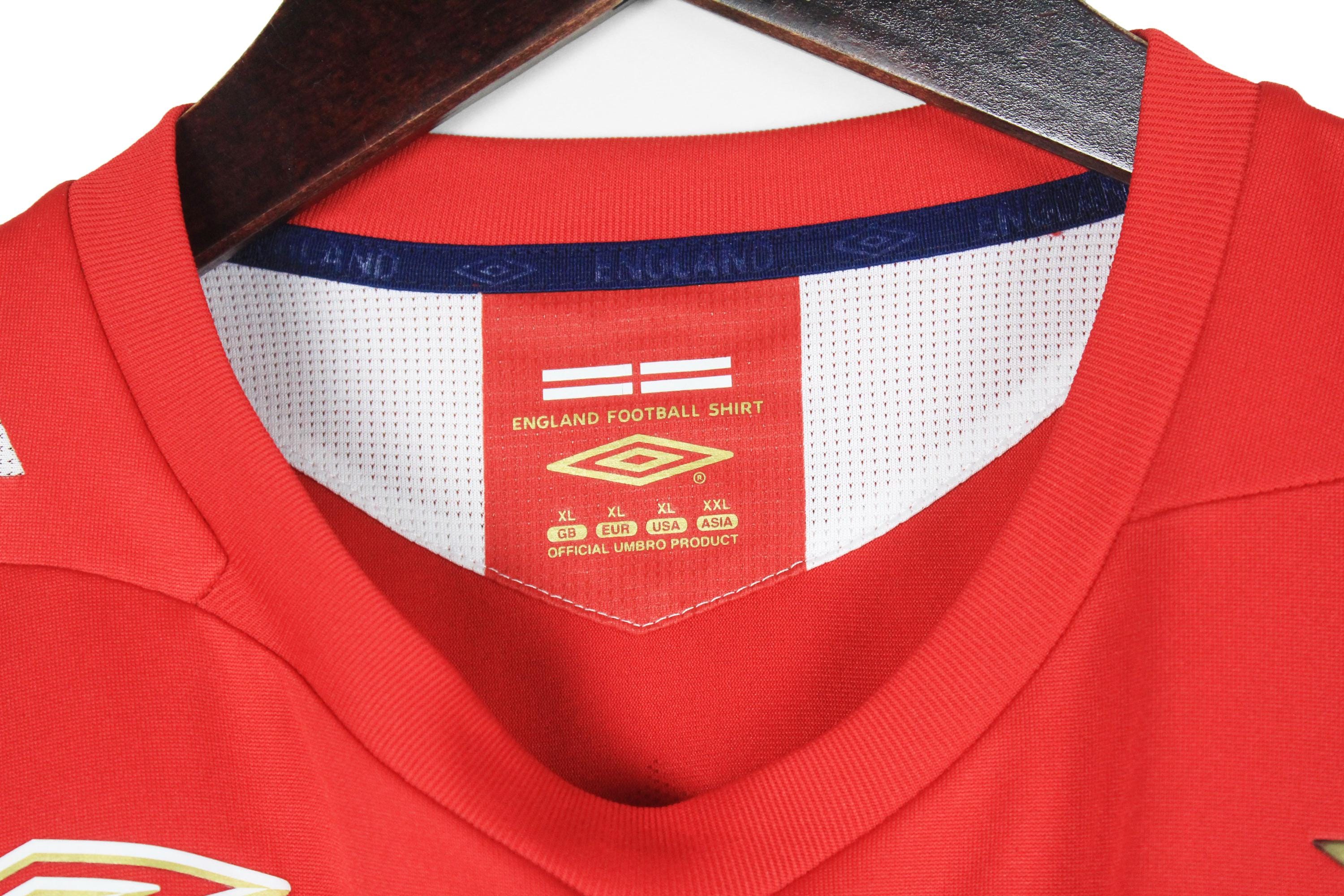 Vintage England Team Umbro Jersey Away T-shirt Size XL Red