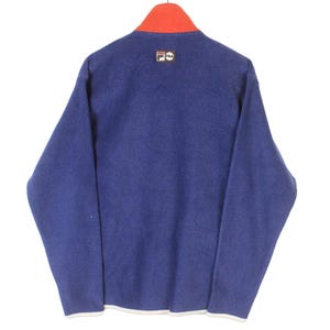 Vintage Fila Fleece 1/4 Zip Size S Blue Red 90s Sweater Pullover Jumper Winter Outdoor Ski Style image 2