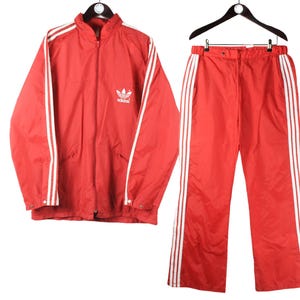 Adidas vintage red tracksuit - Etsy 日本