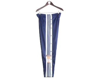 Vintage Adidas Track Pants Size S Blue 90s Retro Trousers Sport Style Joggers