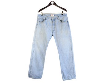 Pantalones vaqueros Levi's 501 vintage, talla W 36 L 30, estilo retro azul de los años 00, de algodón pesado.