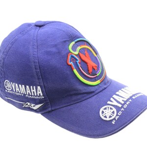Vintage Yamaha Racing Factory Cap Moto GP Wear Team Blue Size S