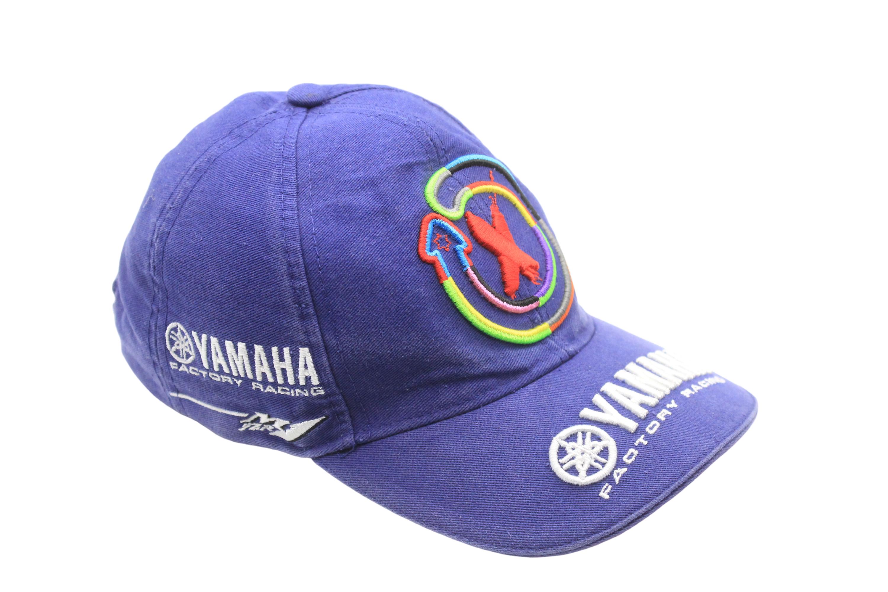 【希少】 YAMAHA キャップ 当時物 ヤマハ レーシング Vintage Yamaha Racing Factory Cap Moto GP Wear Team Blue Size S