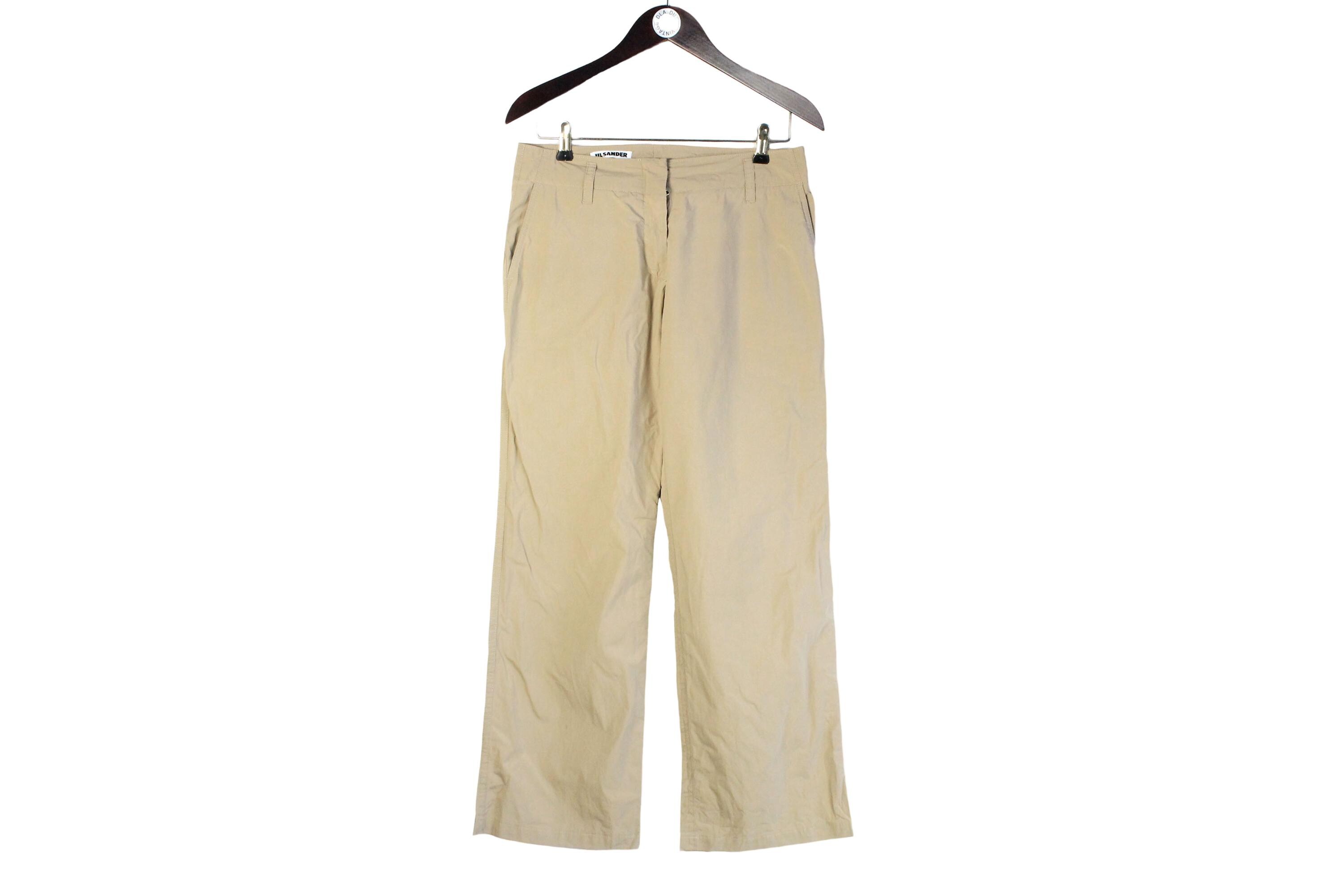 パンツ jil sander wide trousers archive 90s Vintage Jil Sander Pants Women's Size 38 Beige 90s Retro Trousers