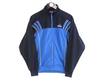 ヴィンテージ　ADIDAS トラックジャケット ネイビー サイズ　S ヴィンテージ アディダス トラックジャケット サイズS ブルー 90年代