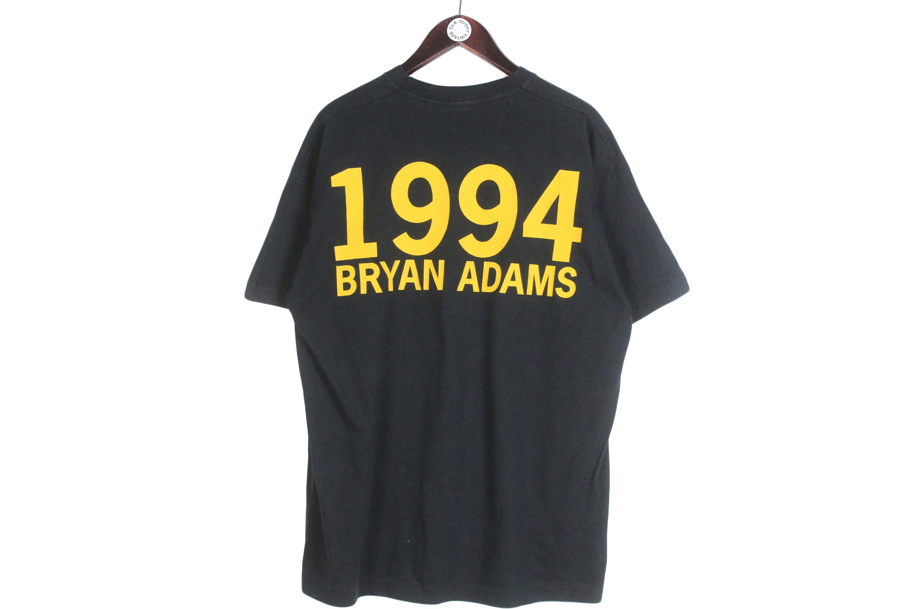 Vintage Bryan Adams 1994 Tour T-shirt Size XL Black Sport Style