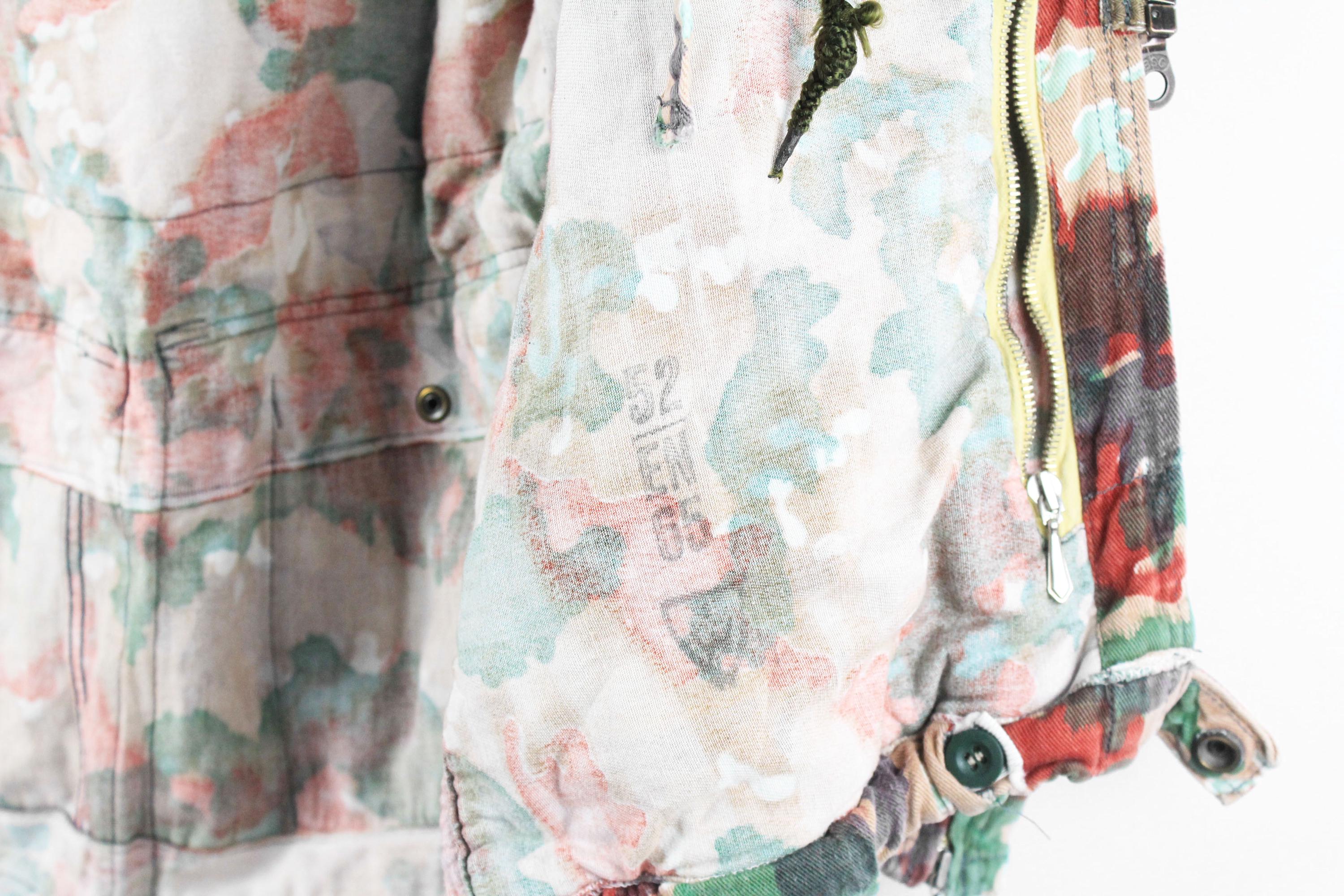 Parka Militaire Suisse Alpenflage - Camouflage Vintage Avec Capuche - Occasion Très Bon État