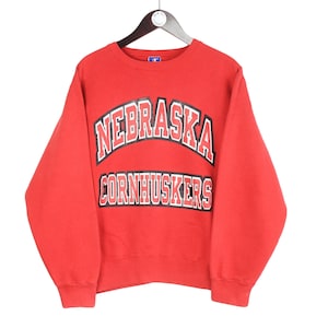 Vintage Nebraska Cornhuskers Champion Sweatshirt USA Team University Red 90s Sport Style Crewneck Jumper Pullover Retro Wear