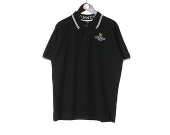 Polo vintage de rugby Guinness, talla L, estilo deportivo de los años 2000, jersey con cuello, estilo retro, camiseta polo de manga corta.