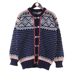 Vintage Dale of Norway Sweater Size S Blue Winter Heavy Cardigan Casual Style 90s Retro Pullover Jumper