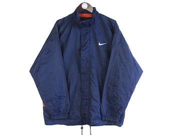 Vintage Nike Reversible Fleece Jacket Size XXL Blue 90s Sport