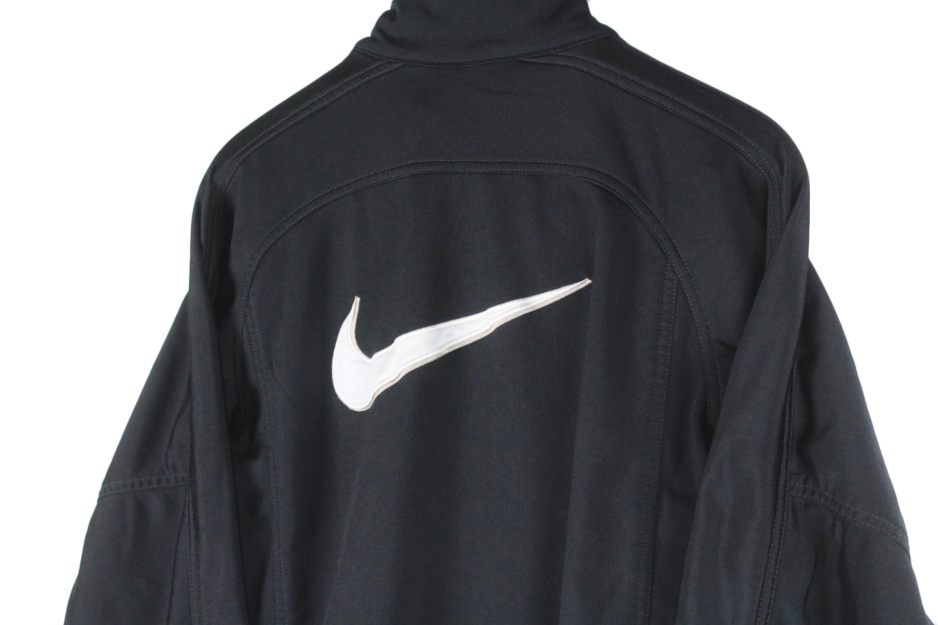 Vintage Nike Track Jacket Size S Black 90s Sport Style Casual 