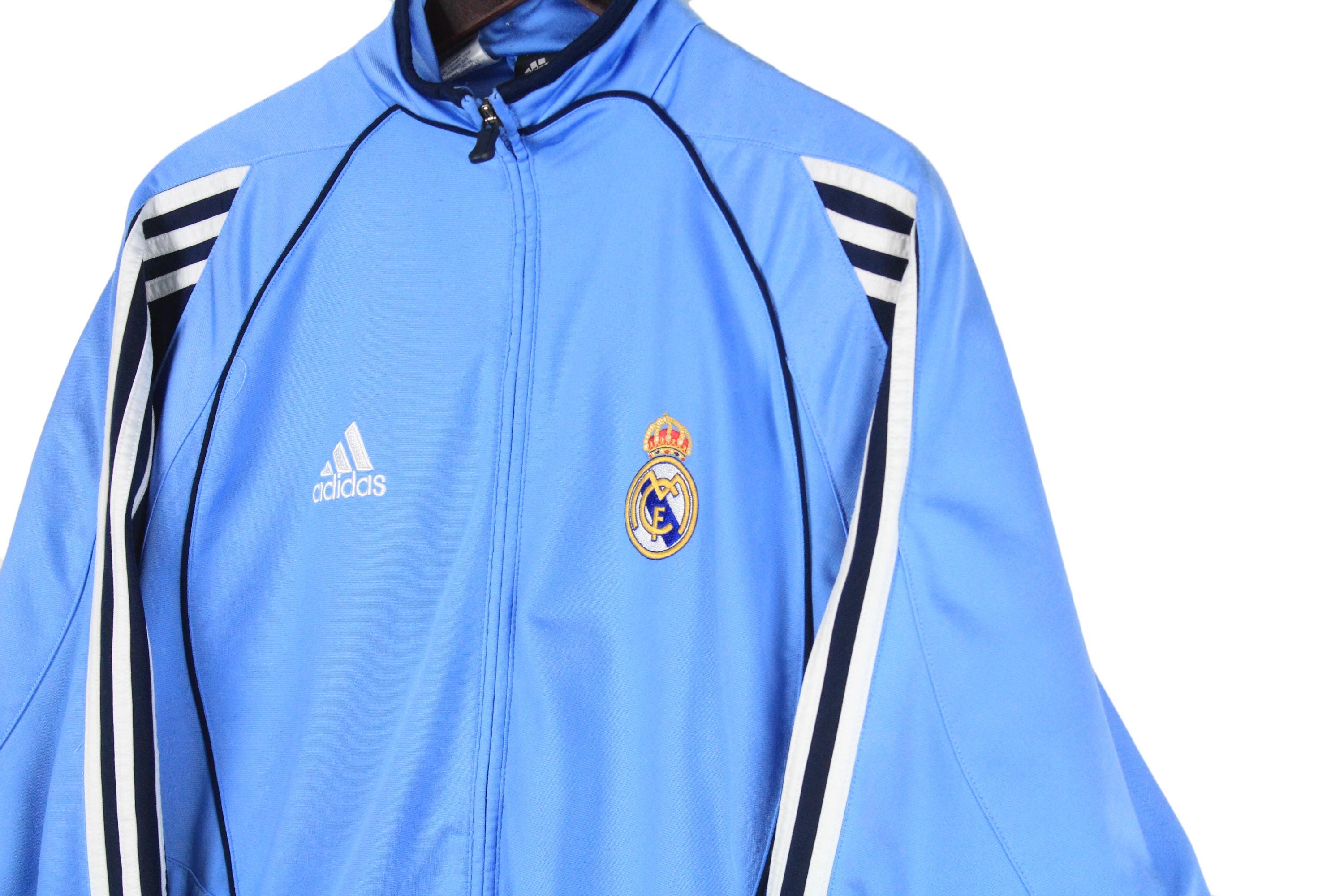 Vintage Real Madrid 2005 Adidas Tracksuit Size S Blue Football FC