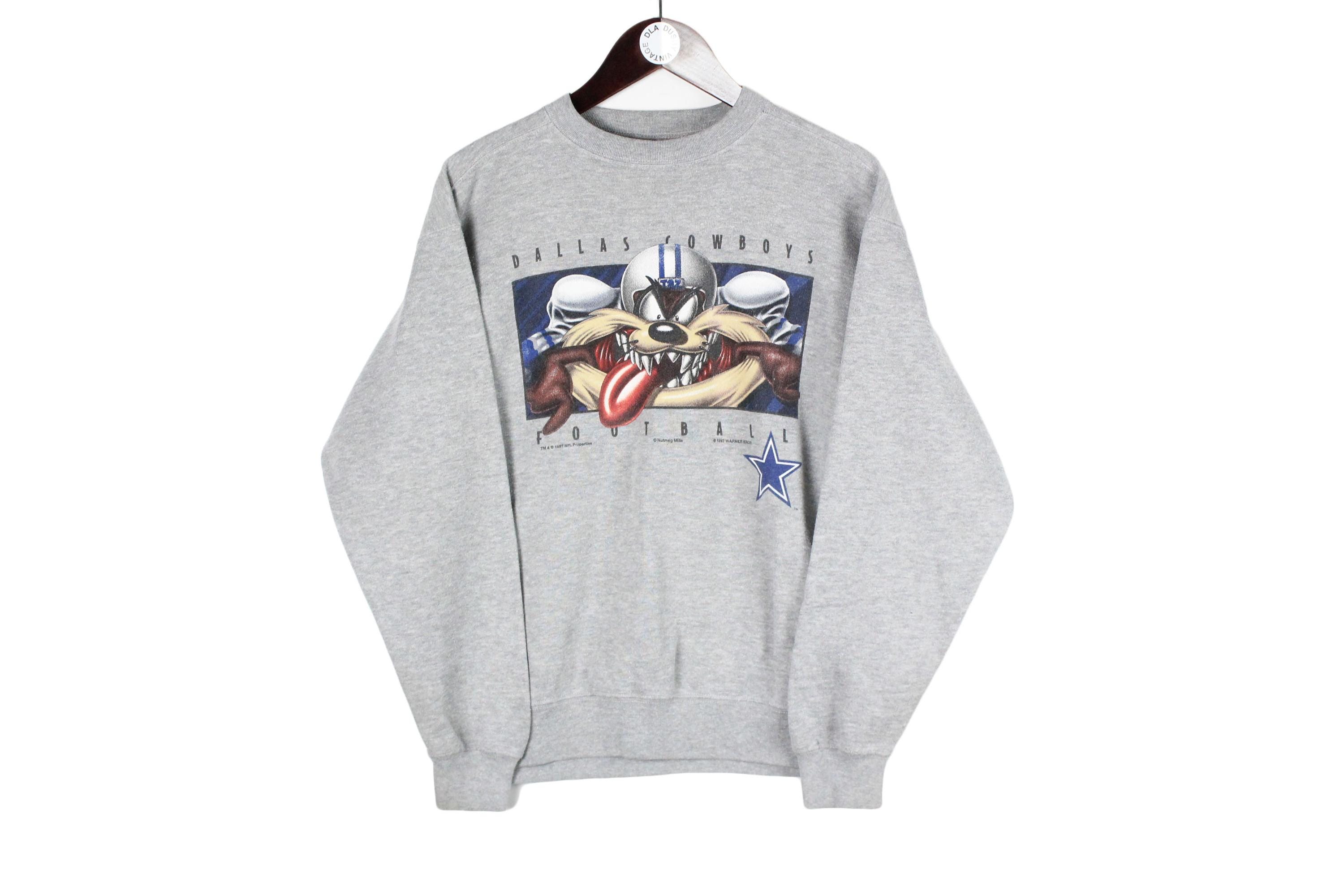 Vintage Dallas Cowboys Taz 1997 Nutmeg Sweatshirt Size S NFL