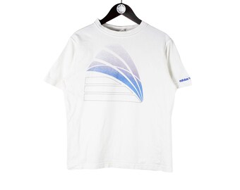 ヴィンテージ アディダス ポロTシャツ サイズL ホワイト テニス 抽象柄