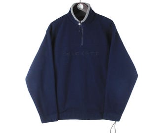 Pull Polaire Berghaus Homme - Taille S, Bleu, 1/4 Zip, Léger, Vintage 90s