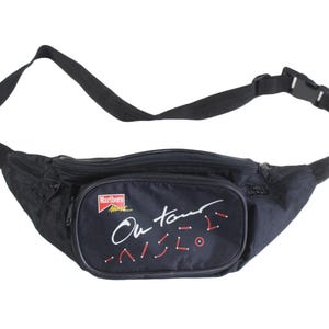 Vintage Marlboro On Tour Waist Bag Fanny Pack Cigarettes Classic Style Black 90s Casual Wear