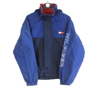 Vintage Tommy Hilfiger Jacket Size S Blue 90s Sport Style Casual