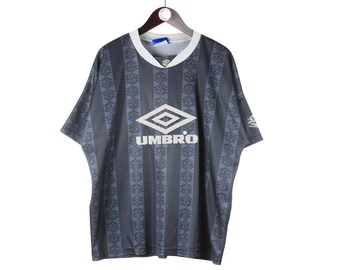 Vintage UMBRO Big Logo T-shirt Polyester Red Size XL Men's Rare