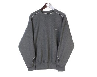 Vintage Umbro Sweatshirt Size M Gray 00s Sport Style Crewneck Jumper Pullover Retro Wear