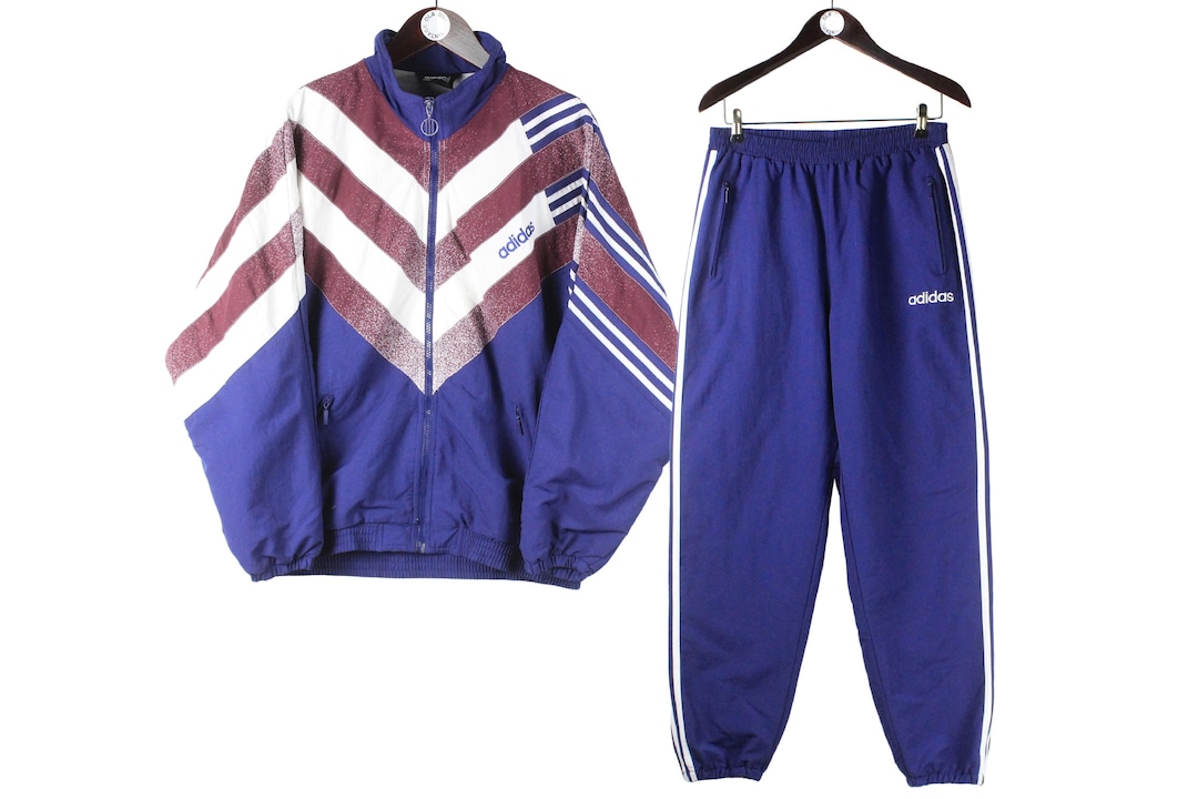 Vintage Adidas Tracksuit Size Women's M Blue 90s Retro Sport Style