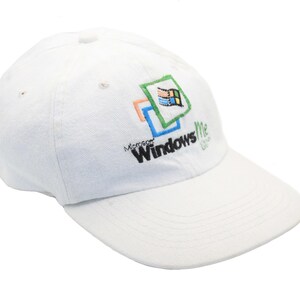 Vintage Microsoft Windows Cap White Big Logo 00s Hat Sport Style Retro Headwear
