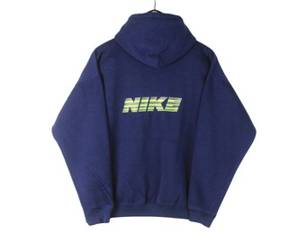 Vintage Nike Hoodie Size Women's S Oversized Blue 90s Hooded Jumper Pullover Sport Style
