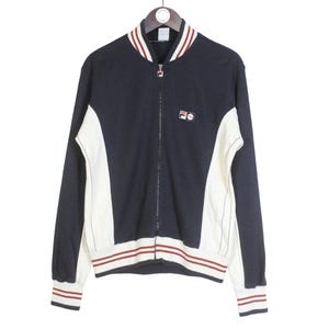 Vintage Fila Track Jacket Size M Blue 00s Sport Style Casual Light Wear Jogger image 1