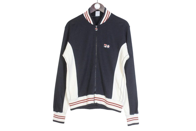 Vintage Fila Track Jacket Size M Blue 00s Sport Style Casual Light Wear Jogger image 1
