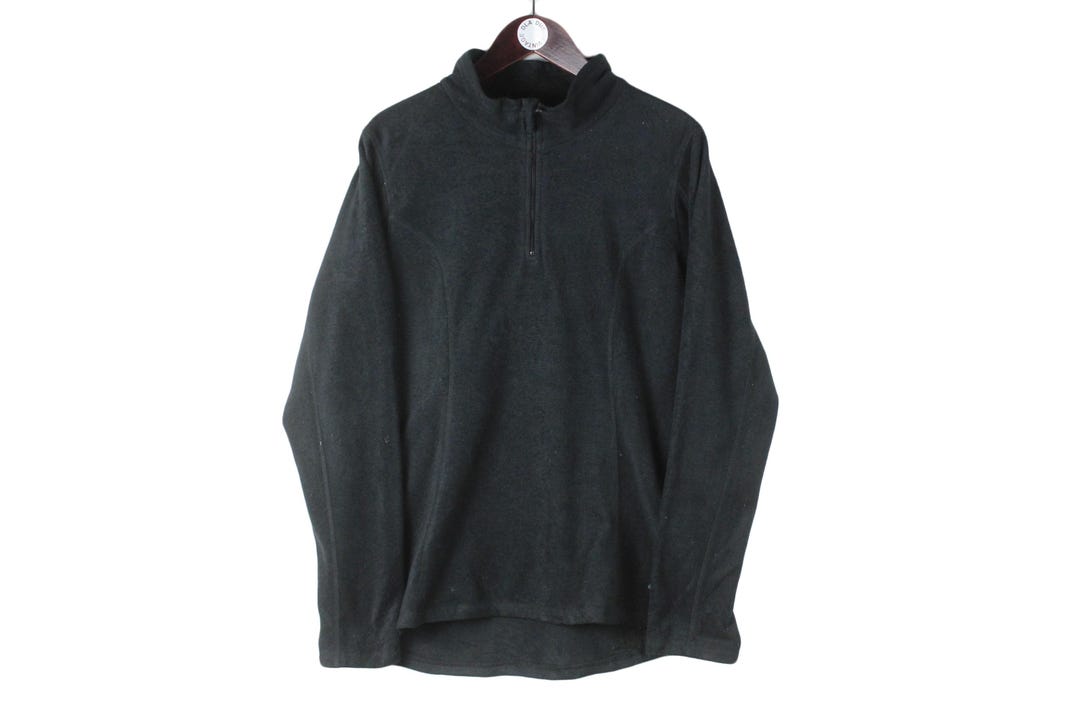 Vintage Oakley Fleece 1/4 Zip Size Women's XL Black 00s Sweater