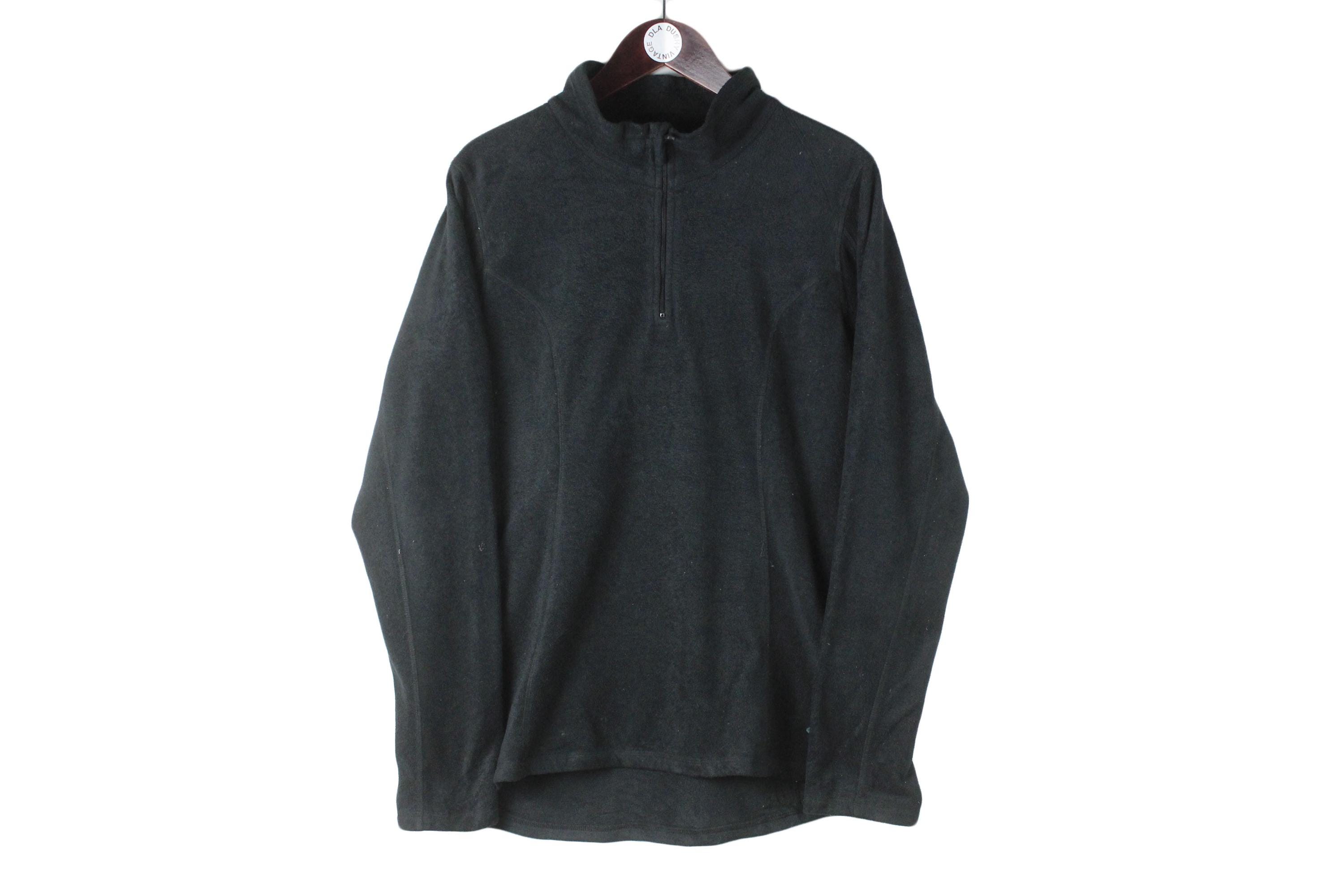Vintage Oakley Fleece 1/4 Zip Size Women's XL Black 00s Sweater