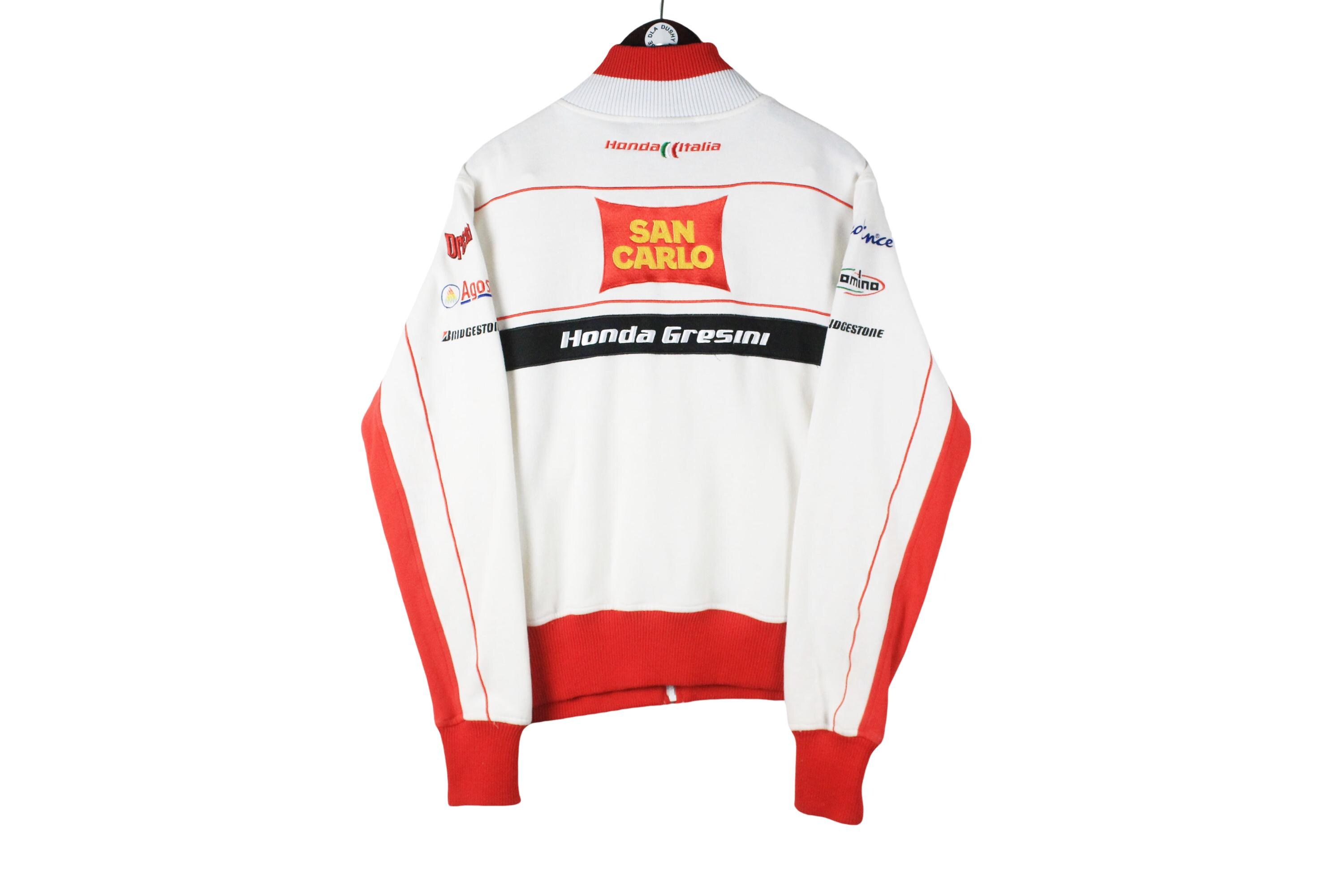 Vintage Honda Gresini Racing Full Zip Sweatshirt Size L Cardigan