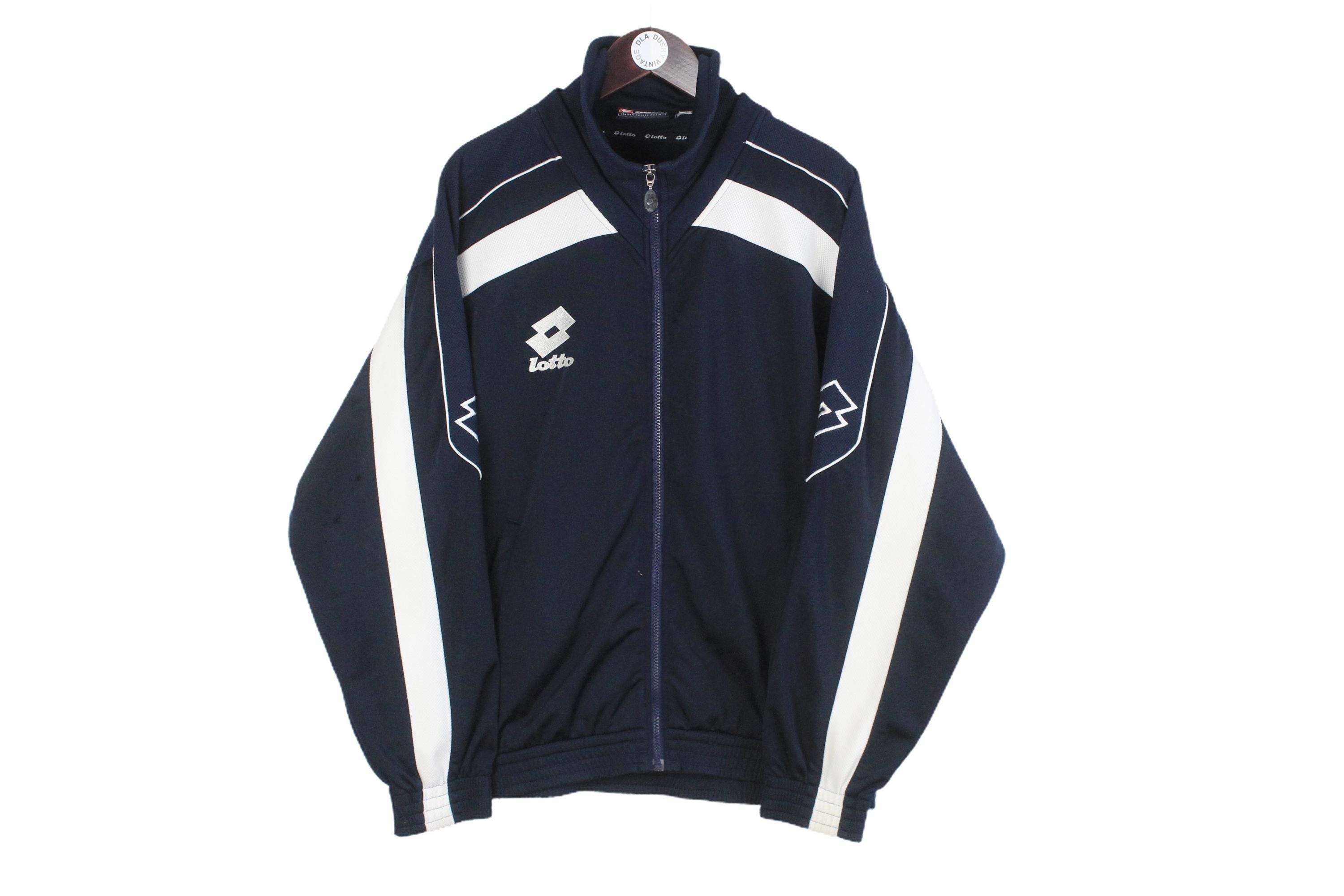 Vintage Lotto Track Jacket Size L/XL Blue 90s Sport Style Casual