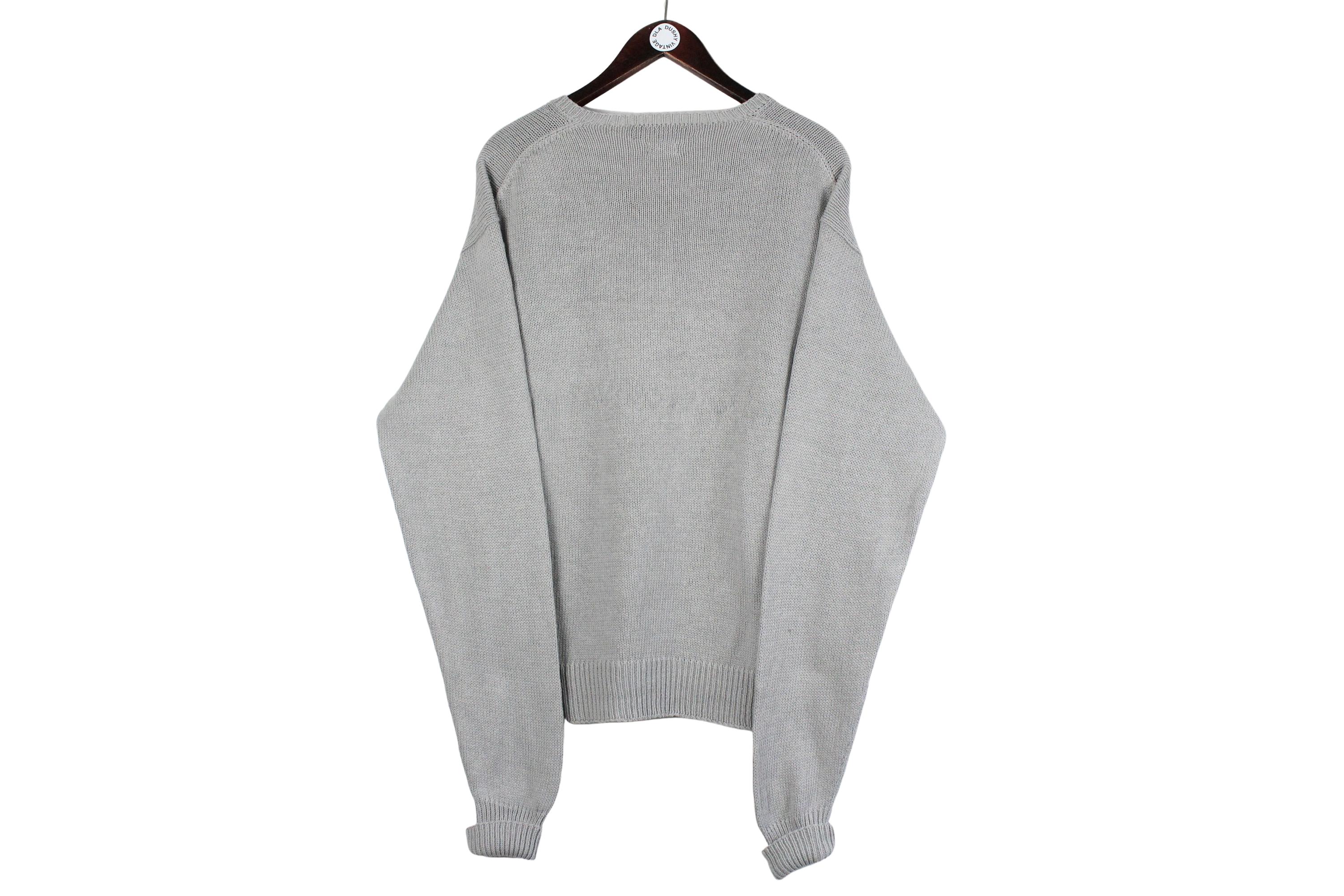 Vintage Polo by Ralph Lauren Sweater Size XL Gray Crewneck Casual 