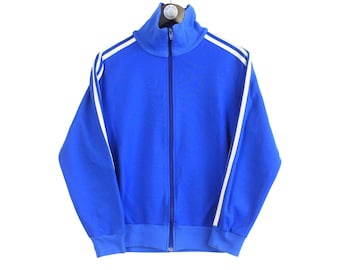 Adidas 70s Vintage Zip Track Top Jacket, Size 106, Blue, Men Women