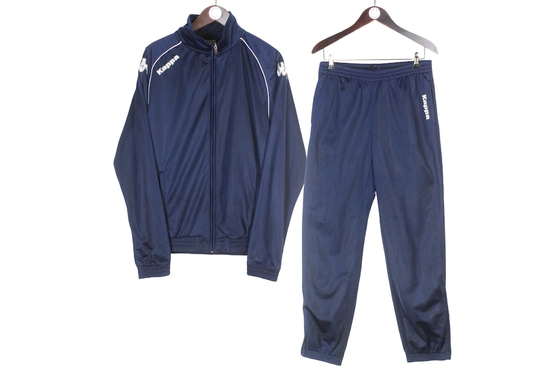 Vintage Kappa Tracksuit Size M Blue 90s Retro Sport Style Track Suit ...