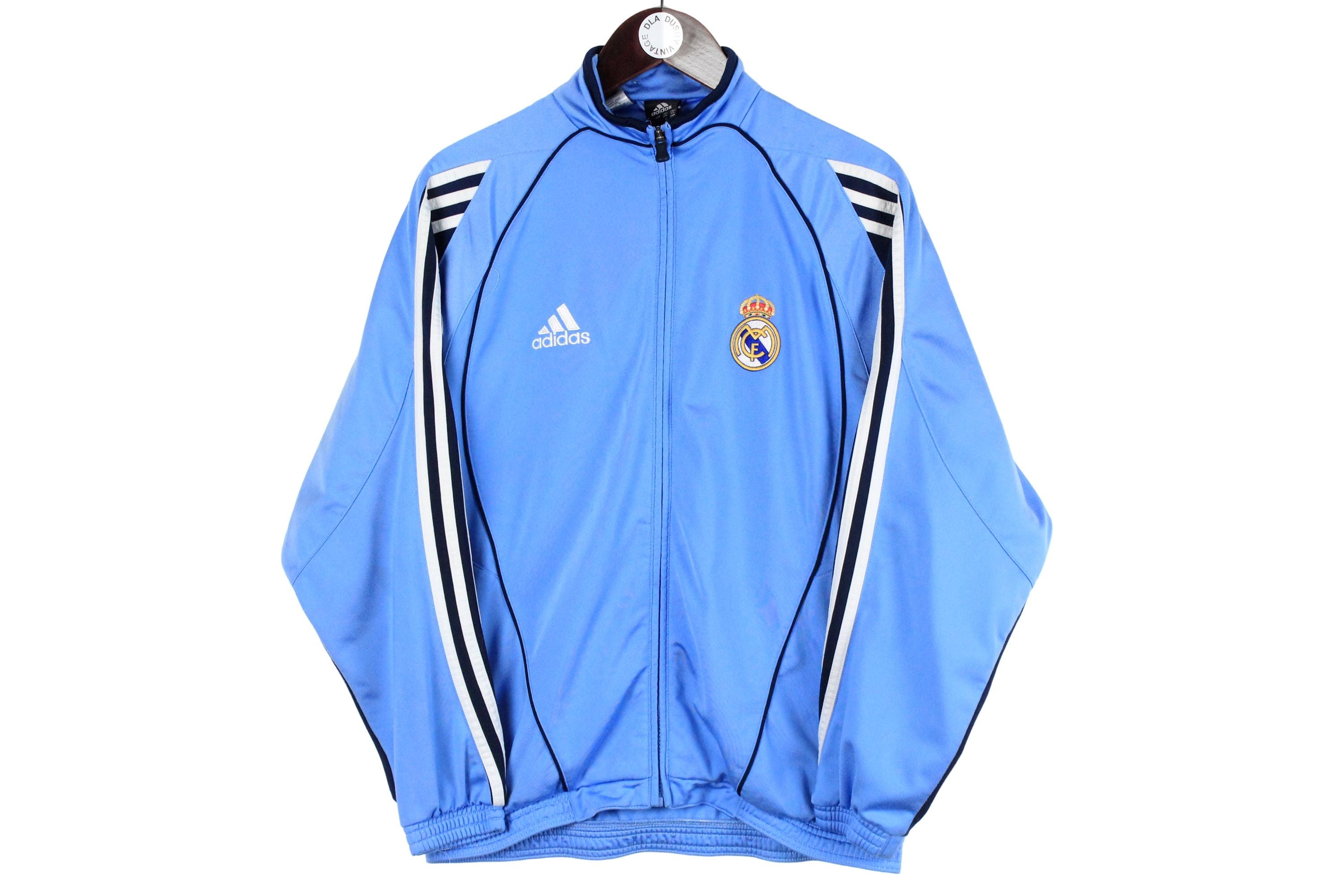 Vintage Real Madrid 2005 Adidas Tracksuit Size S Blue Football FC