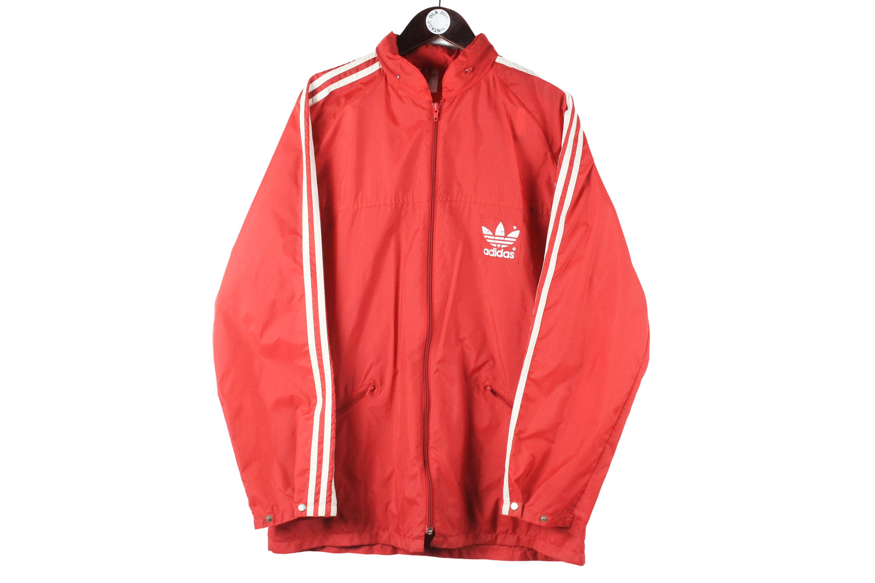 80s OLD adidas red sweat ユーゴスラビア製 Vintage Adidas Tracksuit Size L Red 80s Retro Sport Style