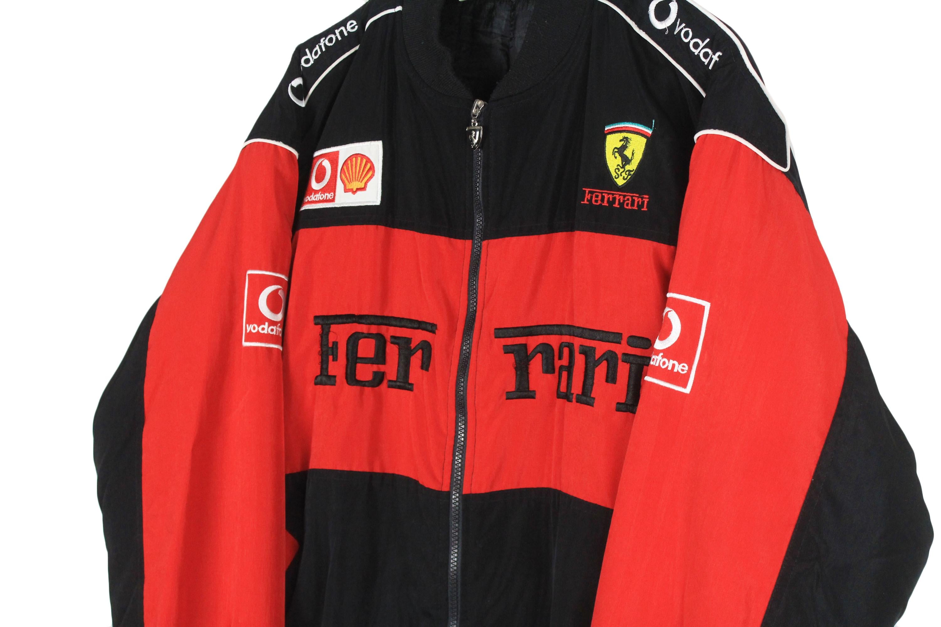 Vintage Ferrari Team Jacket Formula 1 Racing F1 Big Logo Size XL