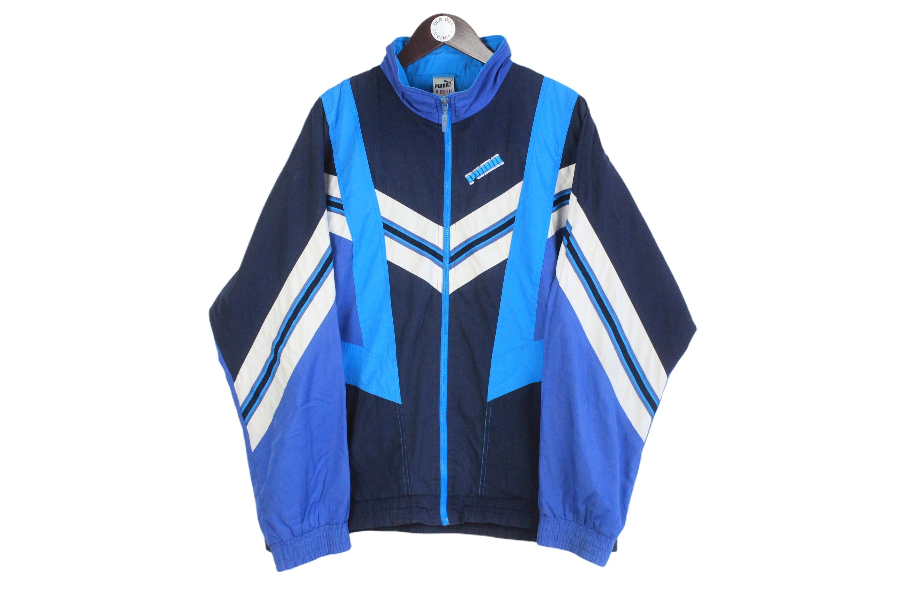 レア！ビンテージ PUMA トラックジャケットLサイズ ヴィンテージ プーマ トラックジャケット サイズXL ブルー 90年代