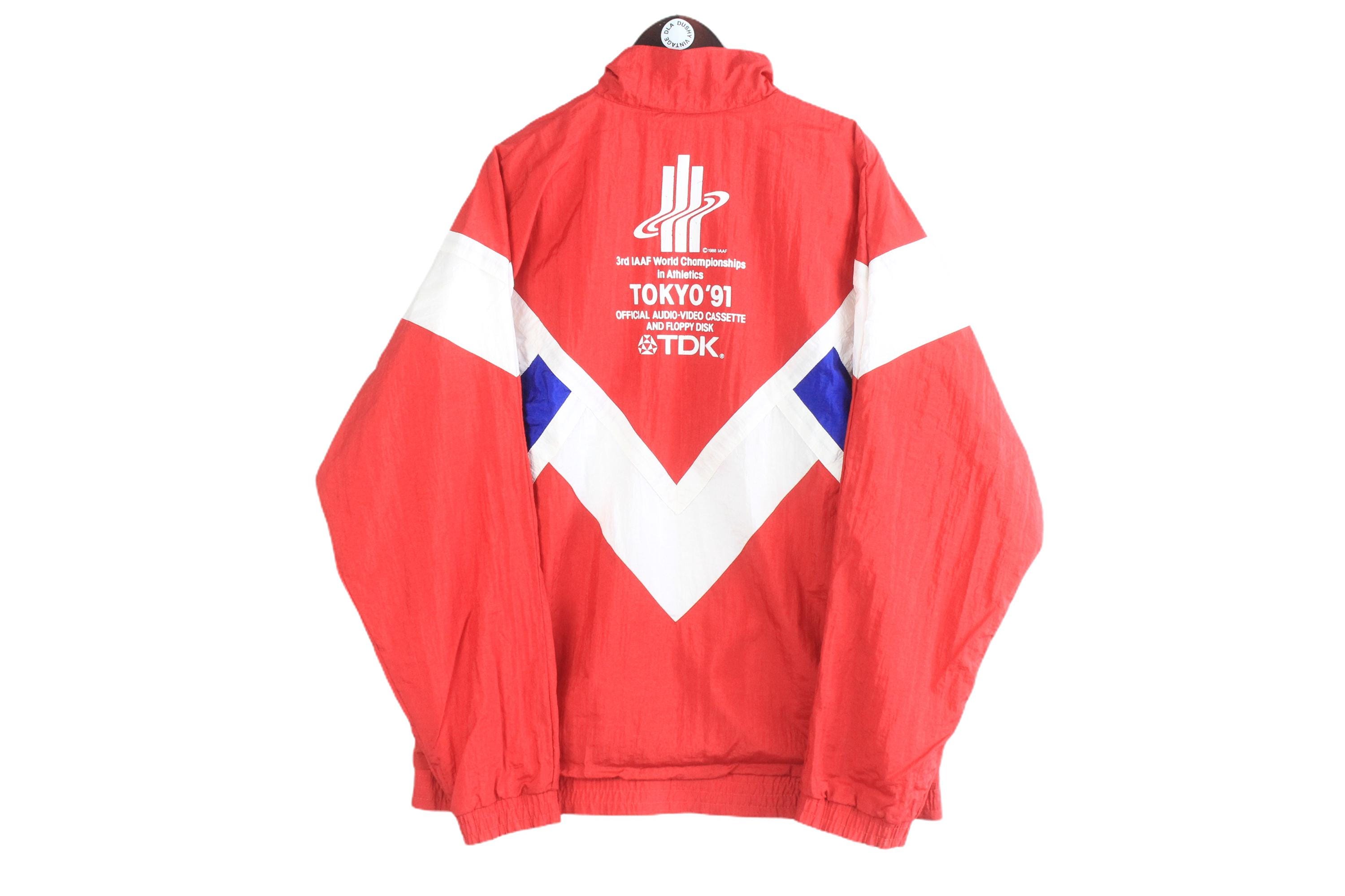 Adidas Originals Red Adidas Tokyo Jacket Vintage Tokyo 1991 World