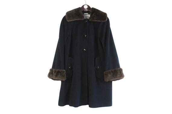 Vintage Gianfranco Ferre Fourrures Coat Size Women's 44 Black