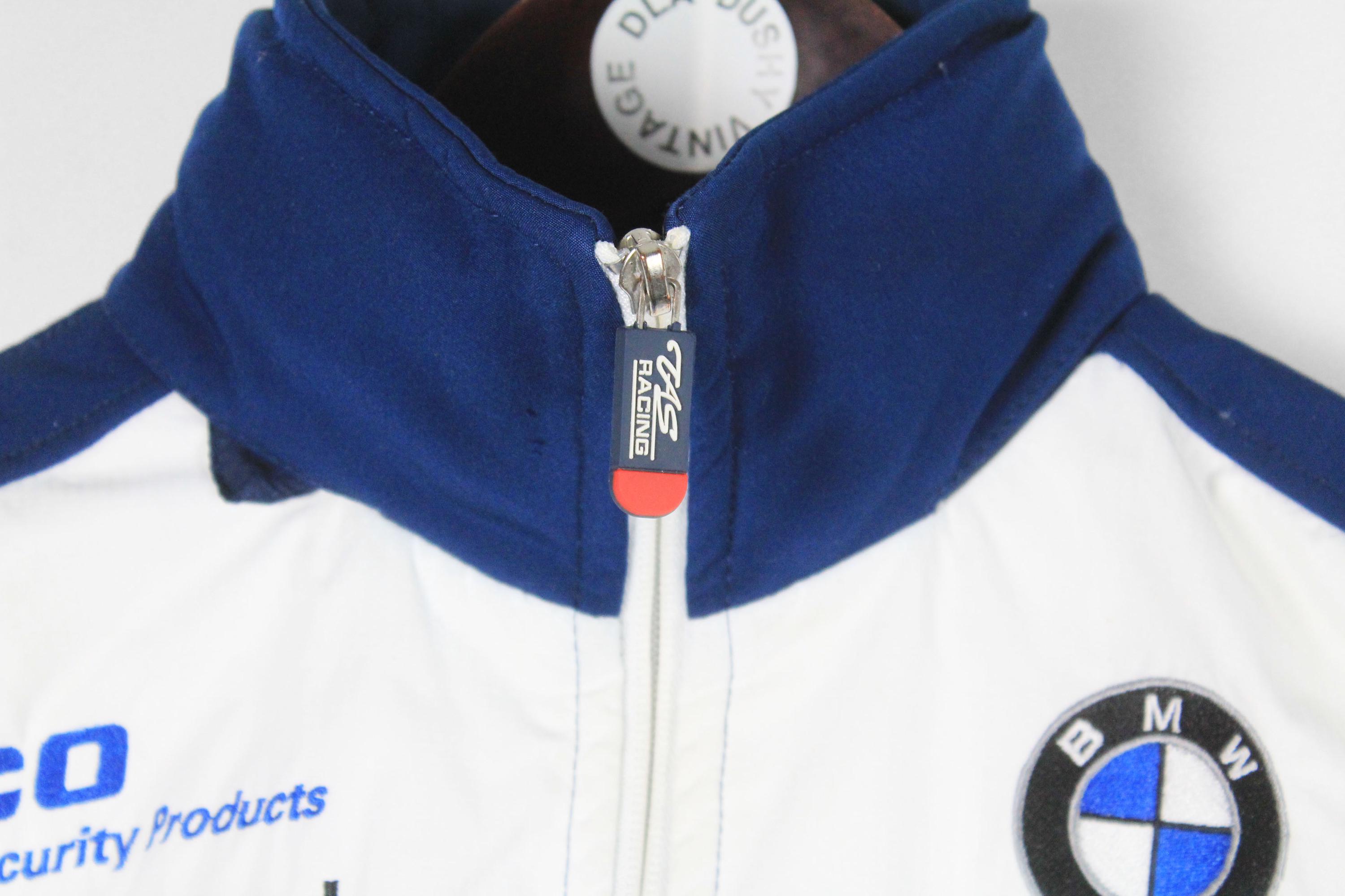 Vintage BMW Motorrad Tyco Racing Team Jacket Big Logo Size XS Blue