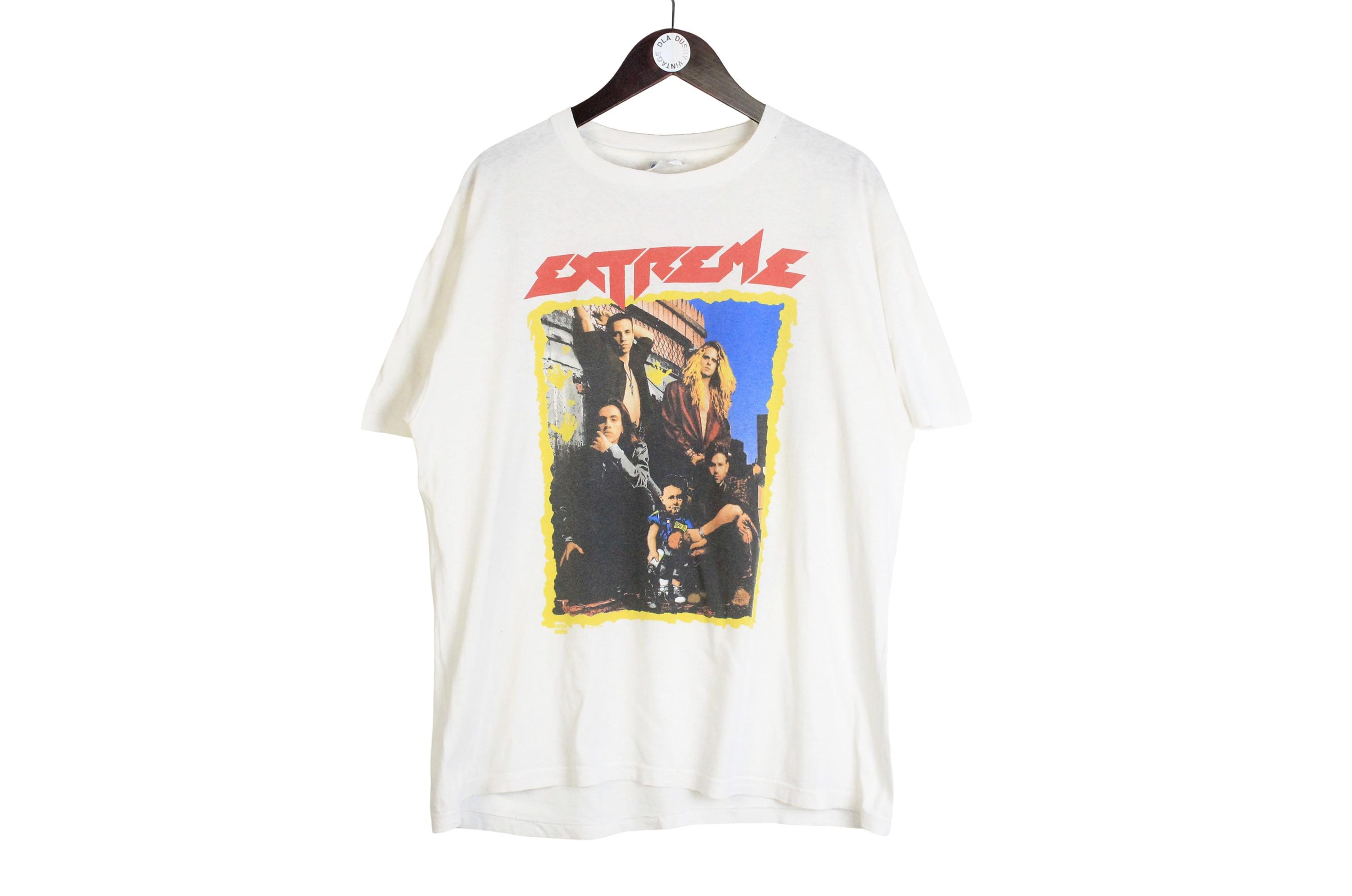 Vintage Extreme 1992 T-shirt Size L White Music Rock Style Merch