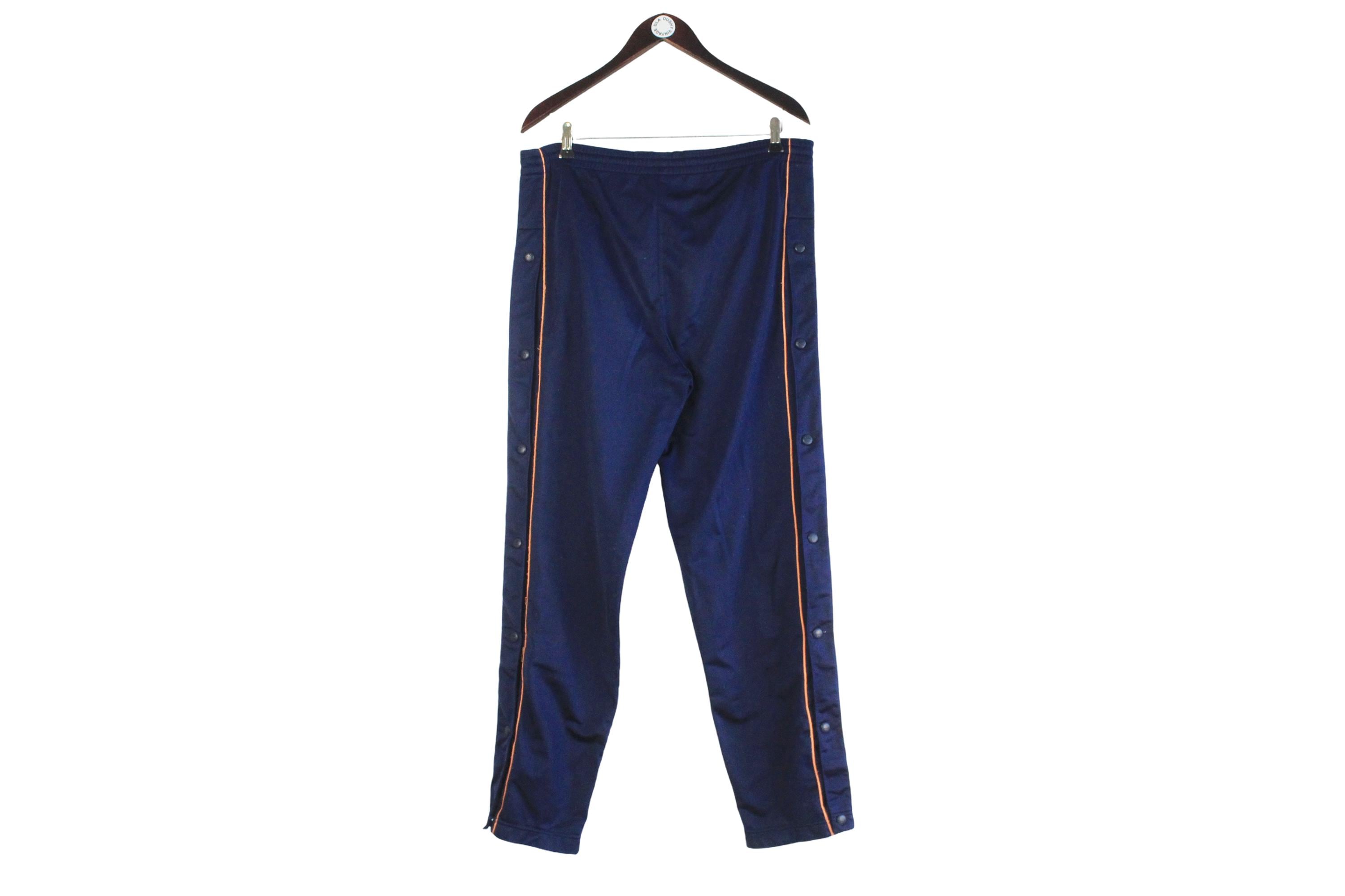 Vintage Kappa Track Pants Size M/L Blue Snap Buttons 90s Retro