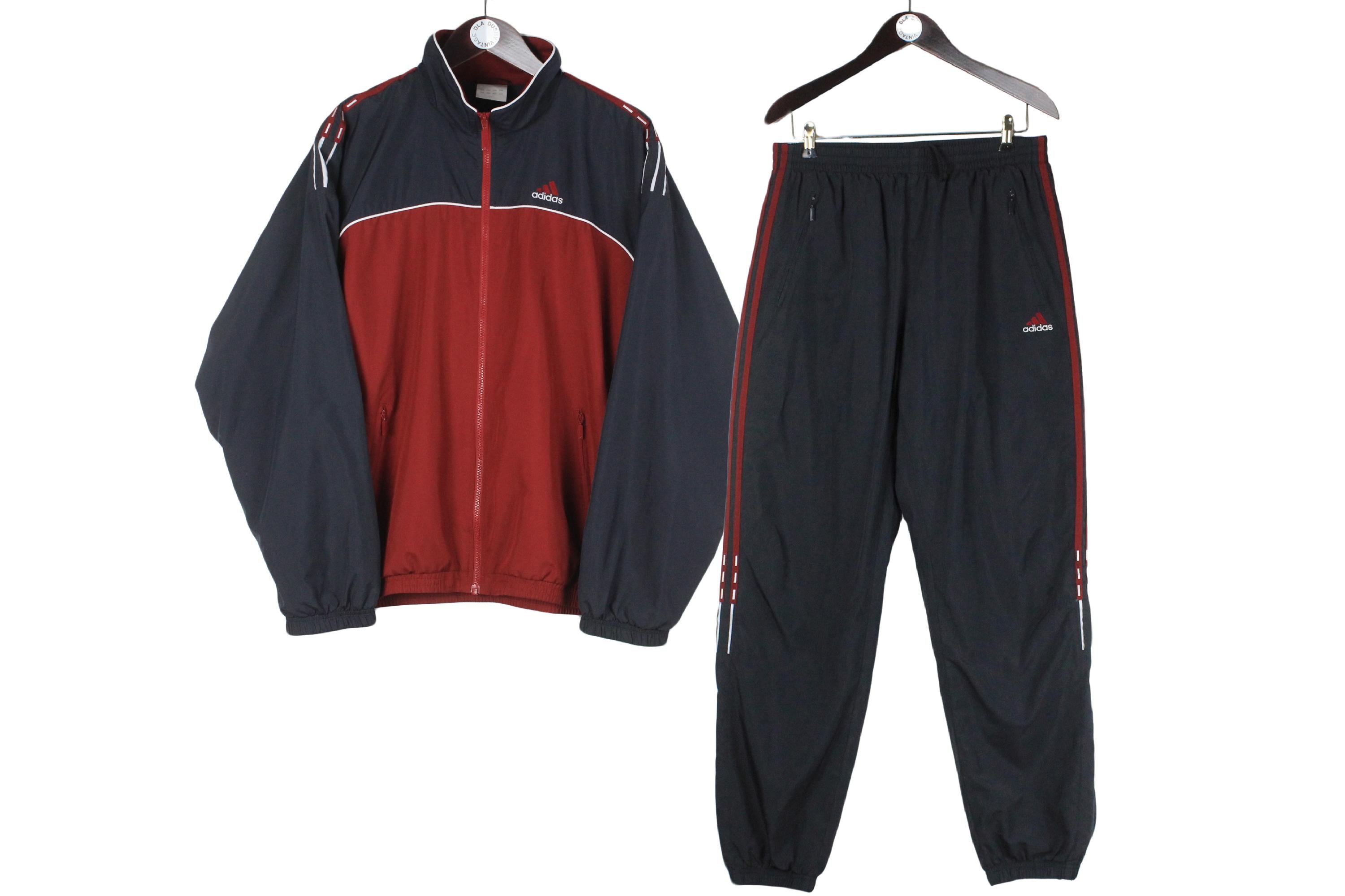Adidas vintage red tracksuit - Etsy 日本