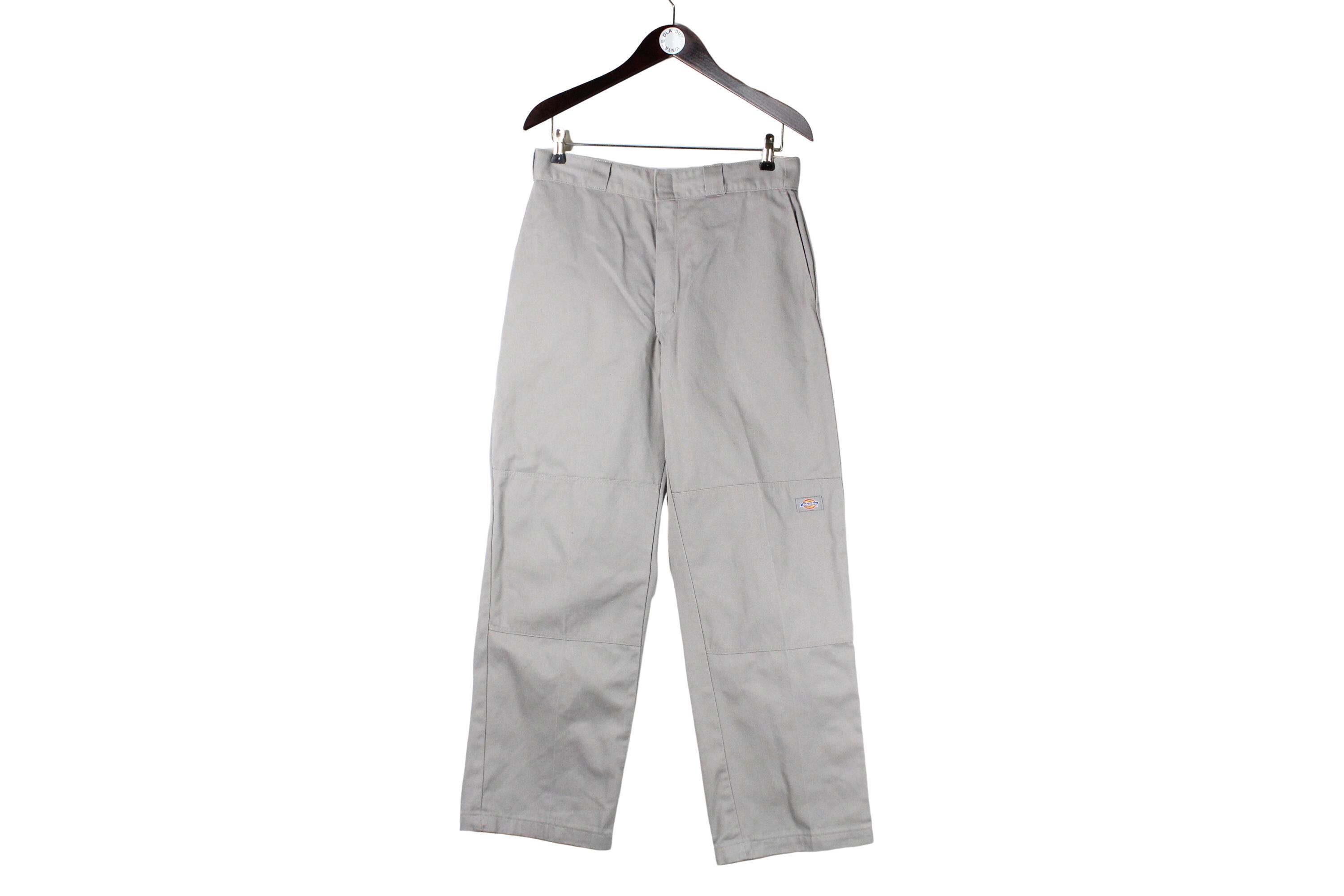 Vintage Dickies Pants Size W 32 L 30 Gray Work Style Cotton 90s