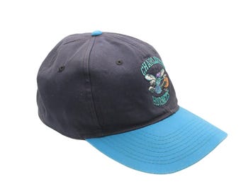 VTG 90s Charlotte Hornets Snapback Hat Cap Basketball Twins