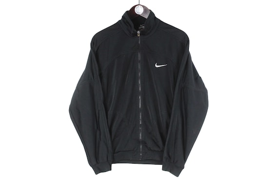 Vintage Nike Track Jacket Size S Black 90s Sport Style Casual