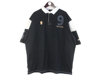 Camiseta polo vintage de rugby Guinness del equipo inglés, talla XXL, estilo deportivo de los años 90, jersey con cuello, estilo retro, camiseta polo de manga corta.